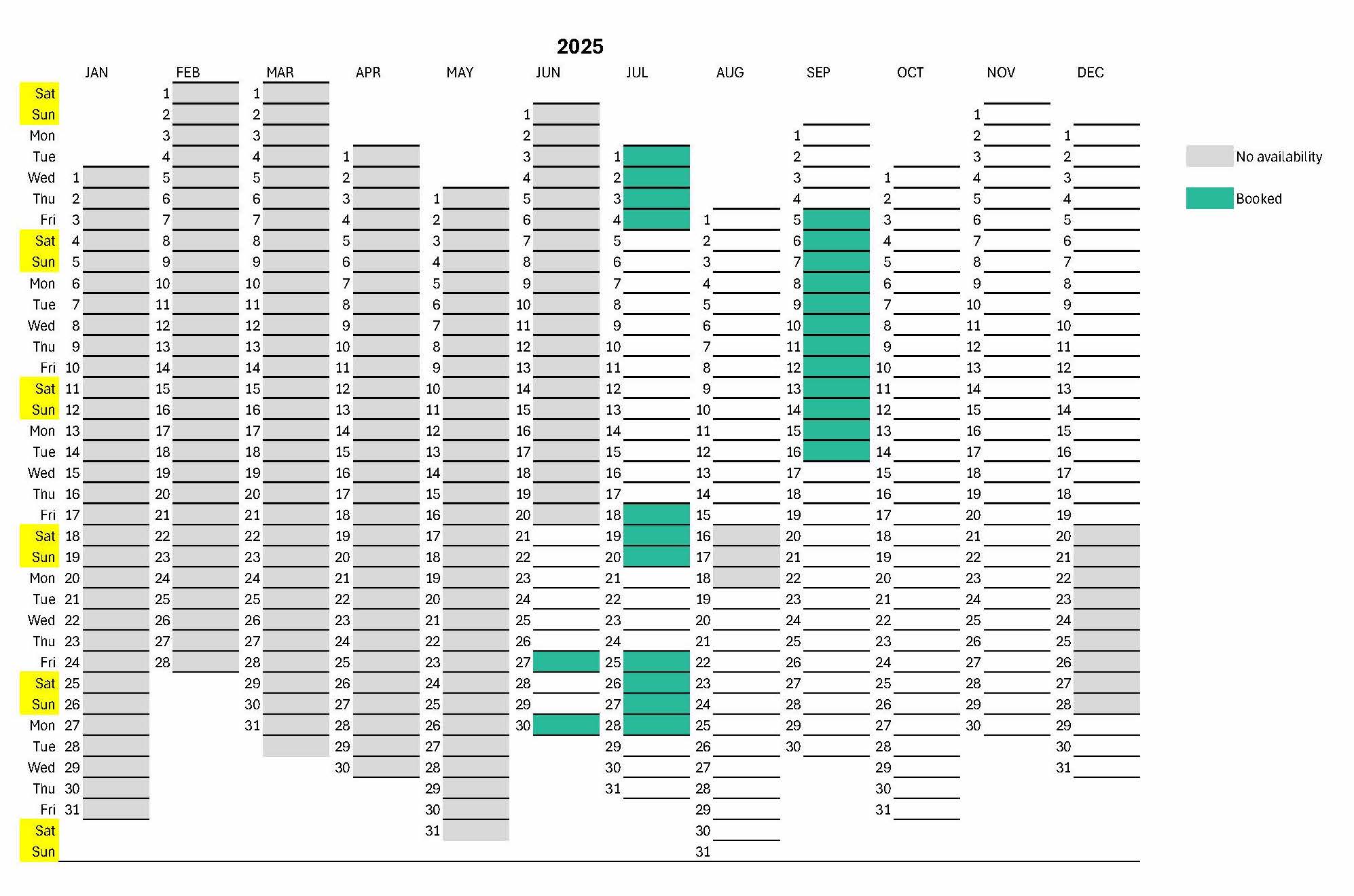 Home Boarding Calendar